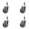 Service Caster 4'' SS Thermoplastic Rubber Wheel Swivel 7/8'' Expanding Stem Caster Set, 4PK SCC-SSEX20S414-TPRB-78-4 - alternate 1